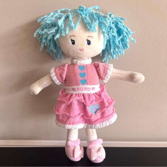 Madame Alexander Candy Kisses Stuffed Doll Blue Hair Valentines 10.5 Inch - Picture 2 of 8